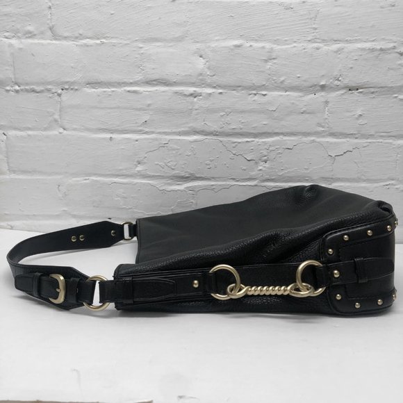 Sold Michael Kors Black Leather Large Valley Hobo - Picture 5 of 7